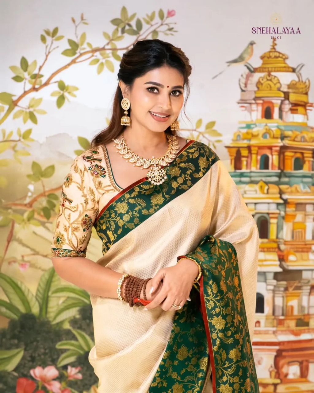 Premium Pure Katan Silk Banarasi Saree (Zari Weaving) with a matching blouse pice _ 7024
